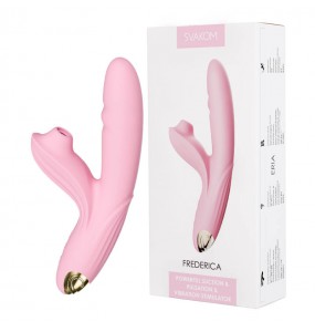 USA SVAKOM - FREDERICA Powerful Suction Pulsation Vibration Stimulator (Chargeable - Pink)